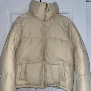 Beige Puffer Coat